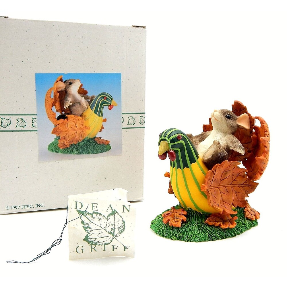 Charming Tails Turkey Traveller Mouse Figurine 85-702 Fitz & Floyd VTG 1997